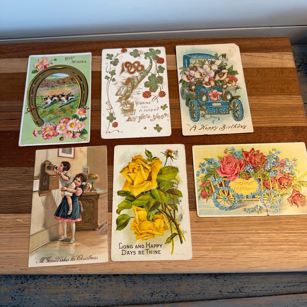 Vintage Postcards 1912, Lot of 6 Printed in Germany